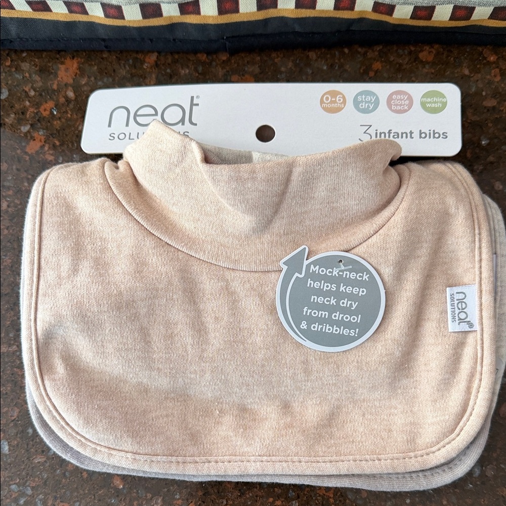 Neat Solutions- Infant Bibs - Neutral Colors.